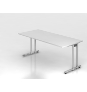 Schreibtisch VNS, 74cm (H), 180x80cm (BxT), wei&szlig; / silber