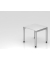 Schreibtisch U-Fu&szlig; eckig 80x80cm Wei&szlig;