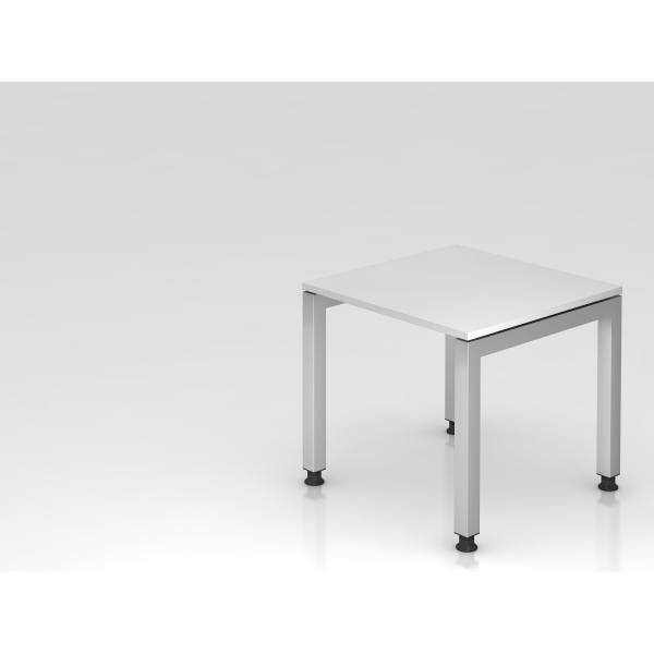 4032062035283 - Schreibtisch VJS manuell höhenverstellbar 76cm (H) 80x80cm (BxT) Weiß   silber 4032062035283 Hammerbacher
