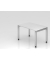 Schreibtisch VJS, manuell h&ouml;henverstellbar, 76cm (H), 120x80cm (BxT), wei&szlig; / silber