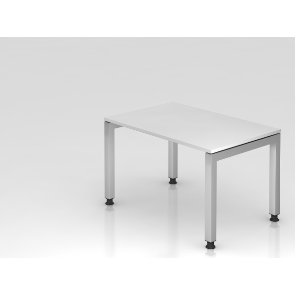 4032062035306 - Schreibtisch VJS manuell höhenverstellbar 76cm (H) 120x80cm (BxT) Weiß   silber 4032062035306 Hammerbacher