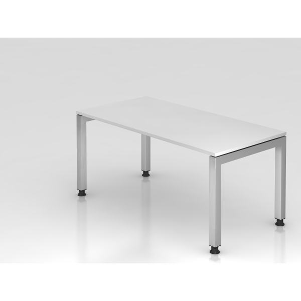 4032062035320 - Schreibtisch VJS manuell höhenverstellbar 76cm (H) 160x80cm (BxT) Weiß   silber 4032062035320 Hammerbacher