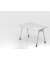 Schreibtisch VAS, manuell h&ouml;henverstellbar, 76cm (H), 120x80cm (BxT), wei&szlig; / silber
