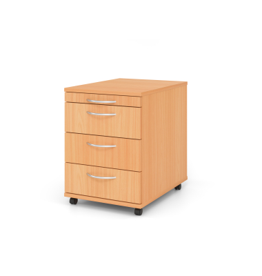 Rollcontainer 58cm,3 Sch&uuml;be BO Buche