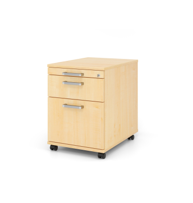 Rollcontainer 58cm,1Schub,1HR,Schl.CE Ahorn