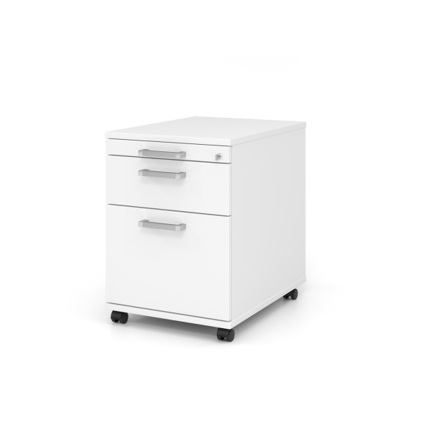 4032062120798 - Rollcontainer TARVIS 1 Utensilienauszug abschließbar 1 Schub 1 HR-Auszug B 428 x T 580 x H 590 mm weiß