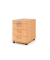 Rollcontainer 58cm, 3Sch&uuml;be,Schlo&szlig; CE Buche