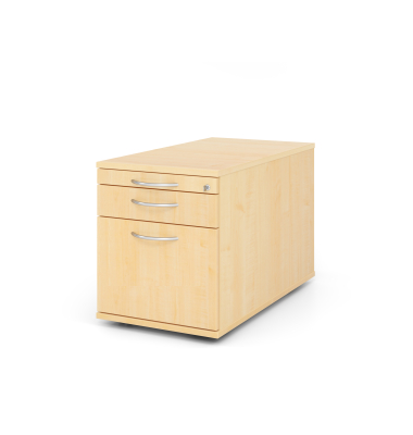 Rollcontainer 80cm,1Schub,1HR,Schl.BM Ahorn