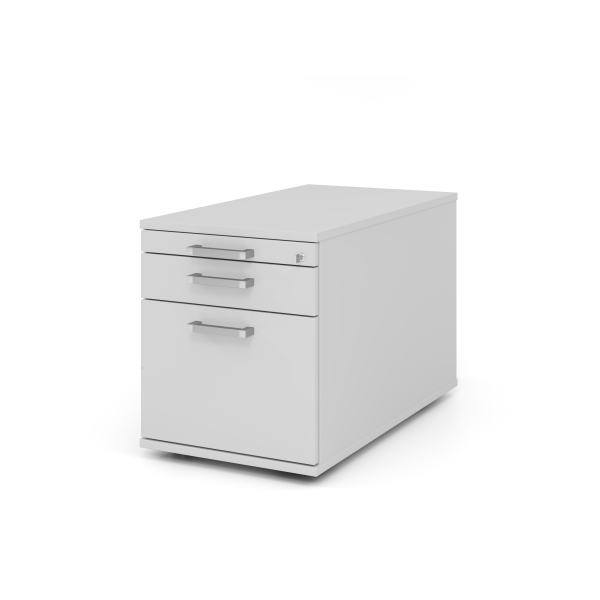 4032062121351 - PRO SIGNA TC20 CE - Rollcontainer Grau Holz mit Hängeregistratur Chromgriff Metall