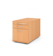 Rollcontainer 80cm,1Schub,1HR,Schl.BM Buche