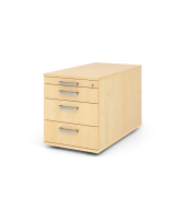 Rollcontainer 80cm,3Schub,Schloss CE Ahorn