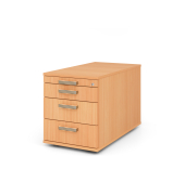 Rollcontainer 80cm,3Schub,Schloss SG Buche