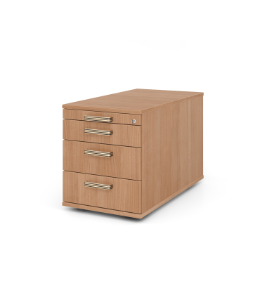 Rollcontainer 80cm,3Schub,Schloss SG Nussb.