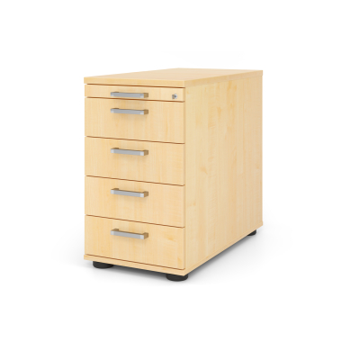 Standcontainer VSC50/3/3/CE VSC, ahorn, 5 Schubladen, Spanplatte, melaminbeschichtet, abschlie&szlig;bar