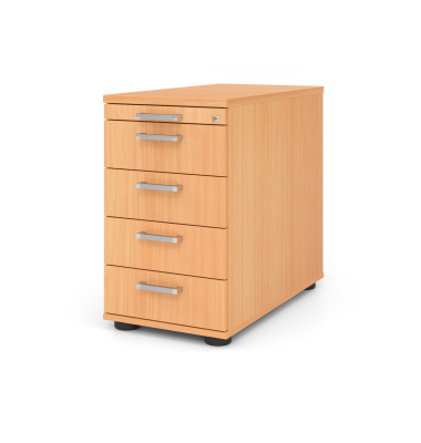 Standcontainer VSC50/6/6/CE VSC, buche, 5 Schubladen, Spanplatte, melaminbeschichtet, abschlie&szlig;bar