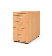 Standcontainer VSC50/6/6/BM VSC, buche, 5 Schubladen, Spanplatte, melaminbeschichtet, abschlie&szlig;bar