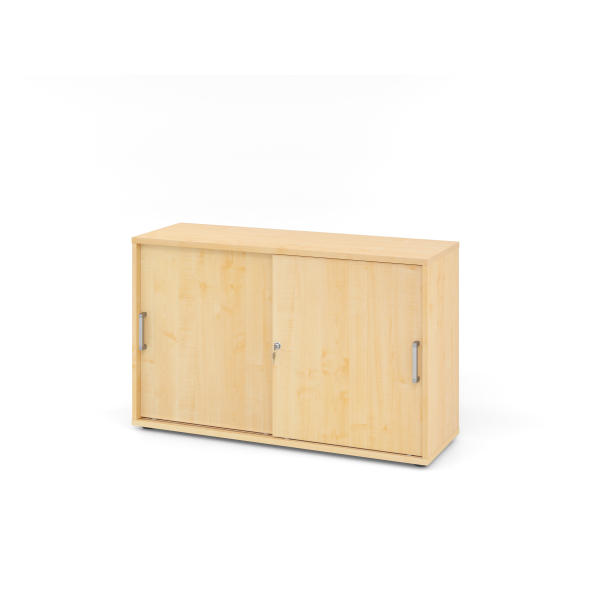 4032062122723 - Schiebetürenschrank TARVIS 2 Ordnerhöhen B 1200 x T 400 x H 748 mm abschließ- & stapelbar Ahorn-Dekor