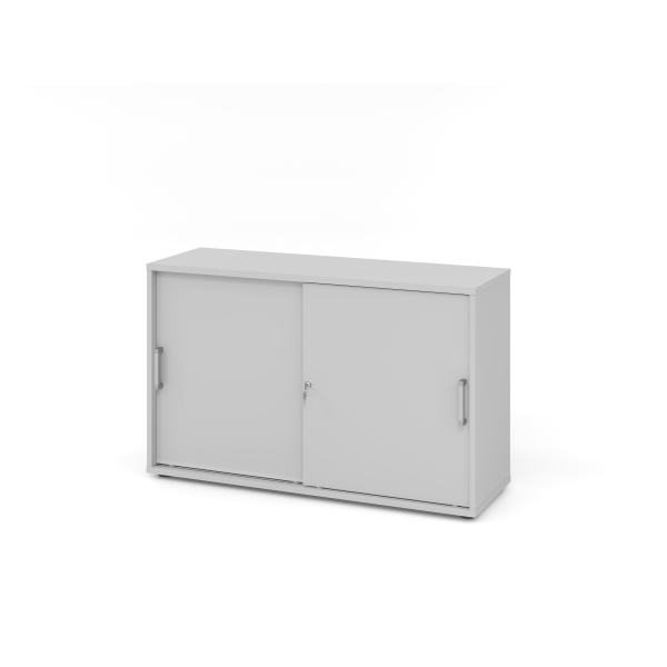 4032062122730 - Schiebetürenschrank TARVIS 2 Ordnerhöhen B 1200 x T 400 x H 748 mm abschließ- & stapelbar lichtgrau
