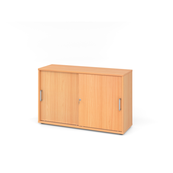 4032062122747 - Schiebetürenschrank TARVIS 2 Ordnerhöhen B 1200 x T 400 x H 748 mm abschließ- & stapelbar Buche-Dekor