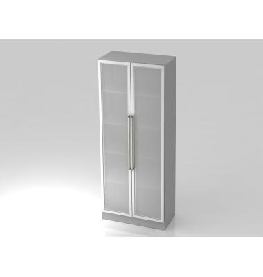 Fl&uuml;gelt&uuml;renschrank V7 V7100G/5/S/CE, 5 OH, grau/silber, 80x200,4x42cm (BxHxT)