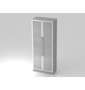 Fl&uuml;gelt&uuml;renschrank V7 V7100G/5/S/RE, 5 OH, grau/silber, 80x200,4x42cm (BxHxT)