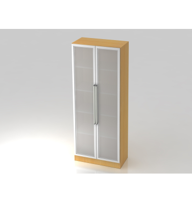 Fl&uuml;gelt&uuml;renschrank V7 V7100G/6/S/CE, 5 OH, buche/silber, 80x200,4x42cm (BxHxT)