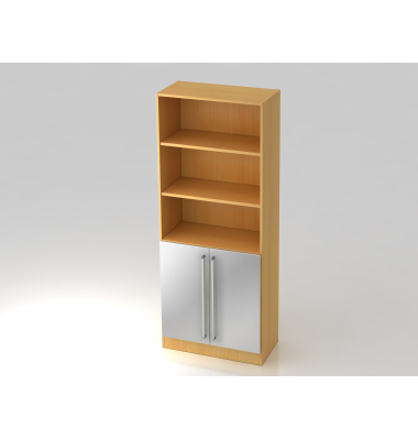 Regal 5OH,2T&uuml;ren unt.SO-Bl. CE BucheSilber