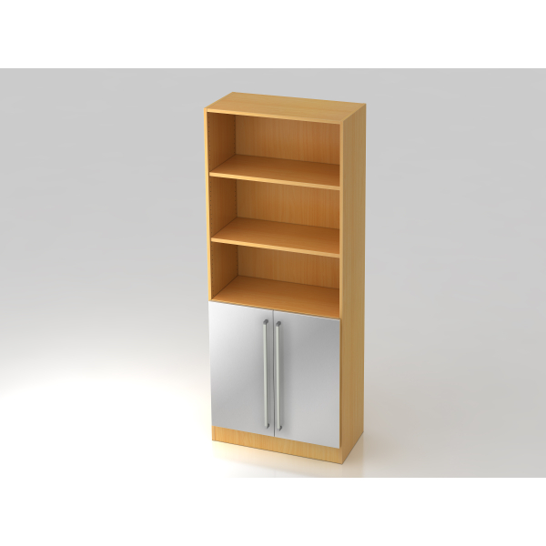 4032062128251 - Regal 5OH2Türen untSO-Bl CE BucheSilber 4032062128251 Hammerbacher