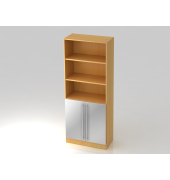 Regal 5OH,2T&uuml;ren unt.SO-Bl. RE BucheSilber