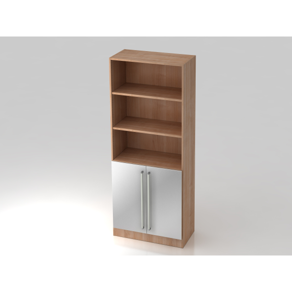 4032062128336 - PRO SIGNA G 7700 CE - Nussbaum Silber 5 OH Schrank Chromgriff Metall