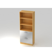 Regal 5OH, 2HR,Sockelblende CE BucheSilber