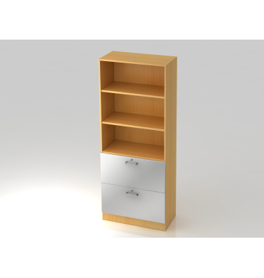 Regal 5OH, 2HR,Sockelblende CE BucheSilber