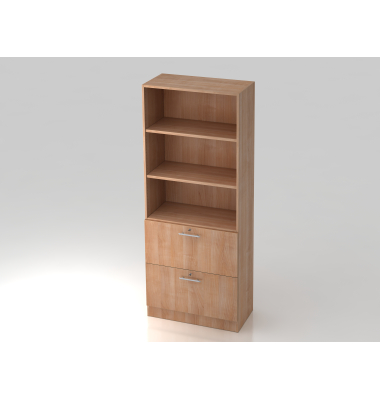 Regal 5OH, 2HR,Sockelblende RE Nussb.Nussb.