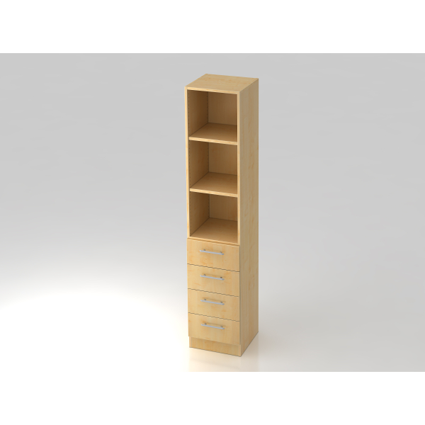 4032062129111 - PRO SIGNA G 7600 RE - Ahorn 5 OH Schrank mit 4 Schüben Relinggriff Kunststoff