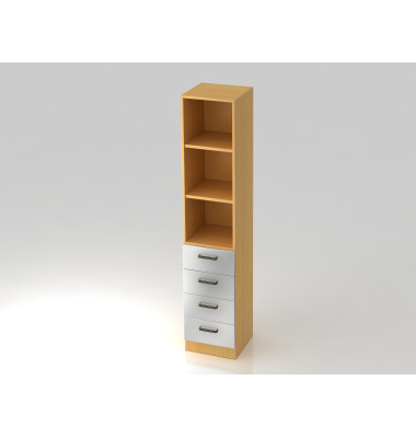 Regal 5OH, 4 Sch&uuml;be,SO-Bl. SG BucheSilber