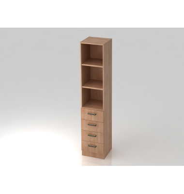 Regal 5OH, 4 Sch&uuml;be,SO-Bl. SG Nussb.Nussb.