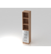 Regal 5OH, 4 Sch&uuml;be,SO-Bl. CE NussbaumSilb.