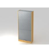Rollladenschrank V6 VSET90/6/S/CE, abschlie&szlig;bar, 5 OH, buche/silber, 90x200,4x40cm (BxHxT)