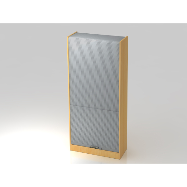 4032062130506 - Büro-Rollladenschrank BxTxH 900x400x2004 mm 5 oh 4 Böden Schloss Korpus buche Rollladen Alu