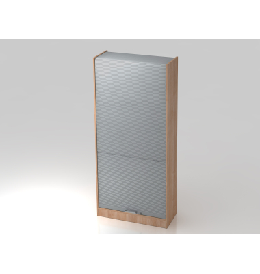 Rollladenschrank V6 VSET90/N/S/CE, abschlie&szlig;bar, 5 OH, nussbaum/silber, 90x200,4x40cm (BxHxT)