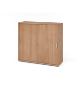 Schiebet&uuml;renschrank V1752/V1753 V1753S/N/N/CE, abschlie&szlig;bar, 3 OH, nussbaum, 120x110x40cm (BxHxT)