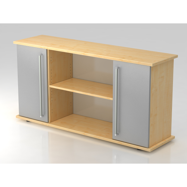 4032062132067 - PRO KAPA SB Sideboard mit Türen - Ahorn Silber Sideboard Chromgriff Metall