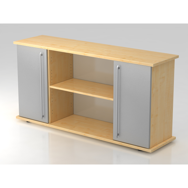4032062132098 - PRO KAPA SB Sideboard mit Türen - Ahorn Silber Sideboard Relinggriff Kunststoff