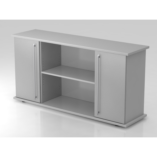 4032062132272 - PRO KAPA SB Sideboard mit Türen - Grau Silber Sideboard Relinggriff Kunststoff