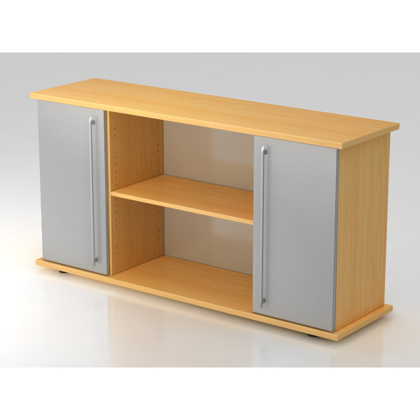 4032062132456 - PRO KAPA SB Sideboard mit Türen - Buche Silber Sideboard Relinggriff Kunststoff