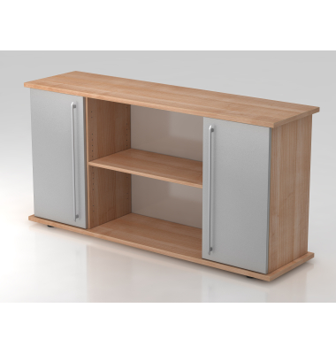 Sideboard 2 T&uuml;ren 166cm RE NussbaumSilber