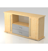 Sideboard 2 T&uuml;ren, 2 Sch&uuml;be CE AhornAhorn