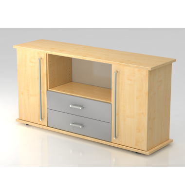 Sideboard 2 T&uuml;ren, 2 Sch&uuml;be CE AhornAhorn