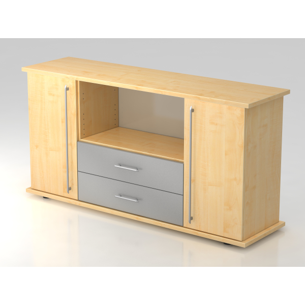 4032062132630 - PRO KAPA SB Sideboard mit Türen + Schüben - Ahorn Sideboard Relinggriff Kunststoff