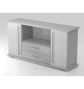 Sideboard 2 T&uuml;ren, 2 Sch&uuml;be CE GrauGrau